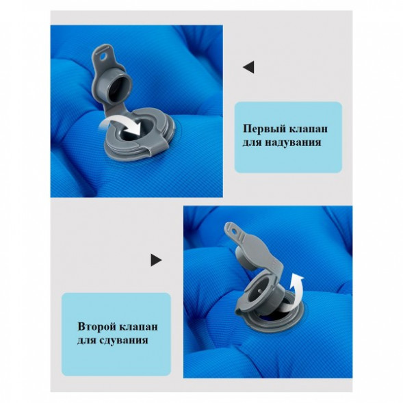 Надувной коврик туристический Naturehike FC-10, синий в Тамбове