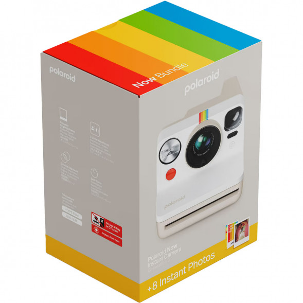 Фотоаппарат моментальной печати Polaroid Now Generation 3 + 8 цветных картриджей, белый в Тамбове