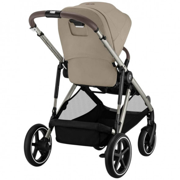 Детская коляска Cybex Gazelle S TPE Almond Beige с корзиной и дождевиком в Тамбове