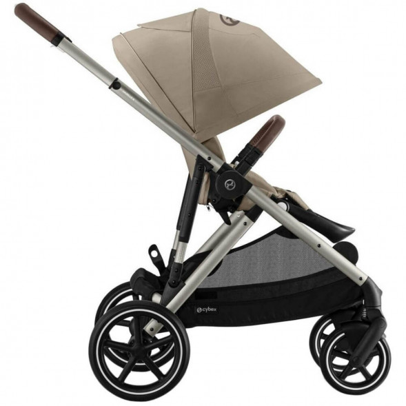 Детская коляска Cybex Gazelle S TPE Almond Beige с корзиной и дождевиком в Тамбове