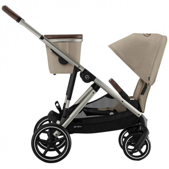 Детская коляска Cybex Gazelle S TPE Almond Beige с корзиной и дождевиком в Тамбове