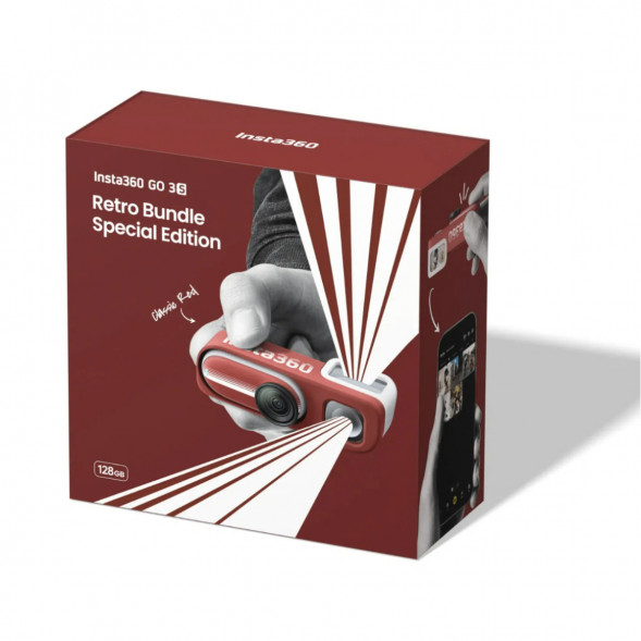 Экшн-камера Insta360 Go 3S Retro Bundle Special Edition 64ГБ, Red в Тамбове