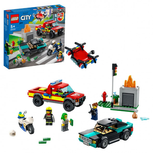 Конструктор LEGO City Fire 60319 Пожарная бригада и полицейская погоня в Тамбове