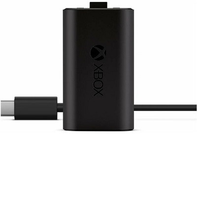 Microsoft Аккумулятор с кабелем зарядки USB Type-C для геймпада Xbox Series S/Series X/One, черный в Тамбове