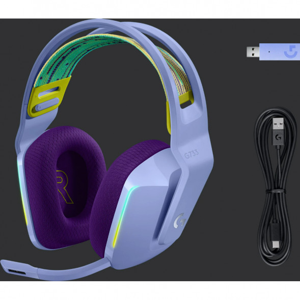 Игровая гарнитура Logitech G733 RGB Lightspeed Wireless, сиреневый в Тамбове