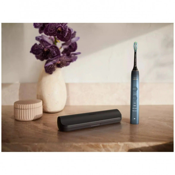 Электрическая звуковая зубная щетка Philips Sonicare DiamondClean 9000 HX9911/88, темно-синий в Тамбове