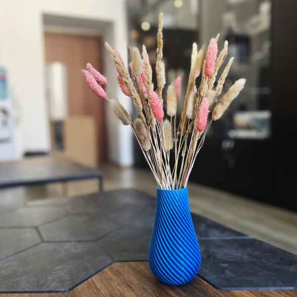 Ваза для сухоцветов HatRom Spiral, синий в Тамбове