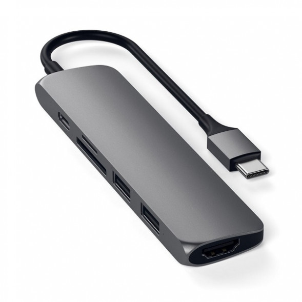 USB-C адаптер Satechi Type-C Slim Multiport Adapter V2 (ST-SCMA2M) в Тамбове
