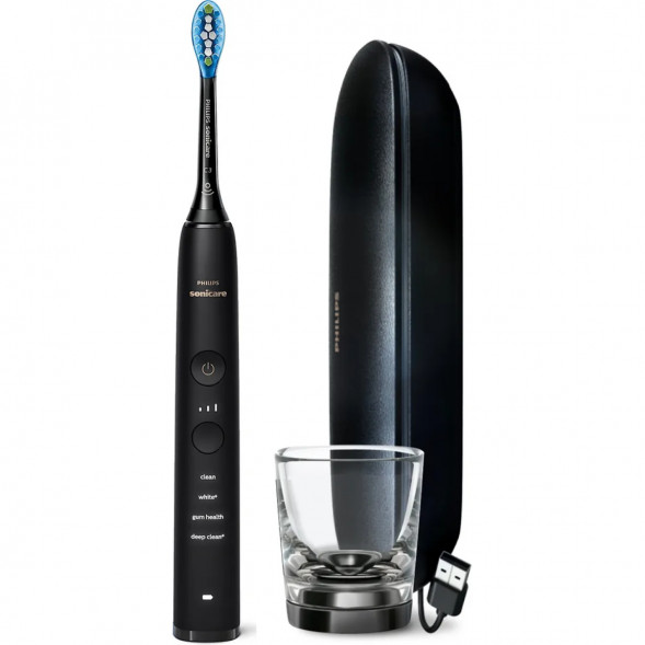 Электрическая зубная щетка Philips Sonicare Diamond Clean 9000 с USB-футляром и зарядным стеклом HX9911/09 в Тамбове