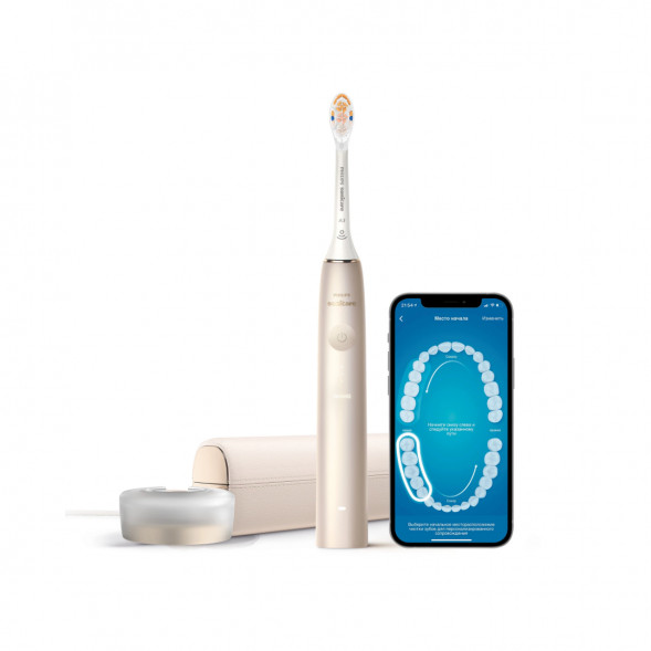 Электрическая звуковая зубная щетка Philips Sonicare 9900 Prestige HX9992/11, Champagne Gold в Тамбове