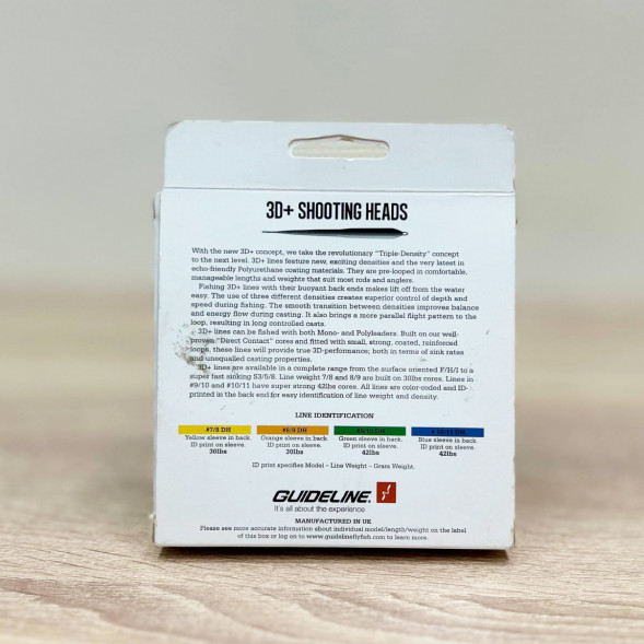 Рыболовная леска Guideline Power Taper 3D+ #37761 8/9 DH, Yellow в Тамбове