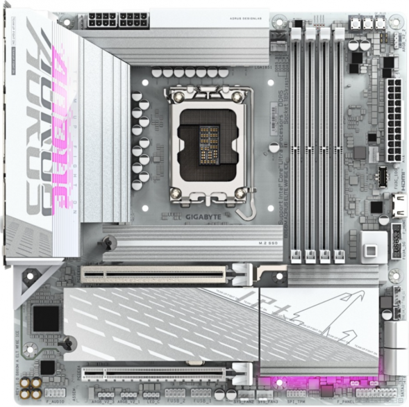 Материнская плата Gigabyte B860M AORUS ELITE WIFI6E ICE (LGA1851, mATX) в Тамбове