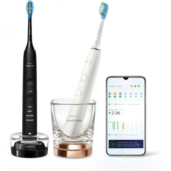 Набор из 2 электрических зубных щеток Philips Sonicare HX9914/57 9000 DiamondClean в Тамбове