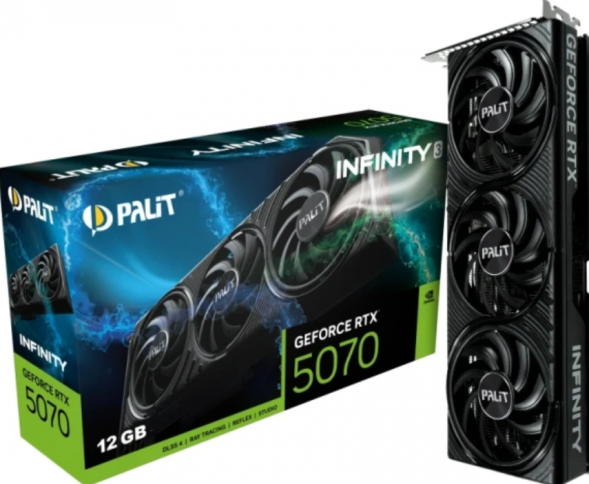 Видеокарта Palit GeForce RTX 5070 Infinity 3 OC [NE75070S19K9-GB2050S] в Тамбове