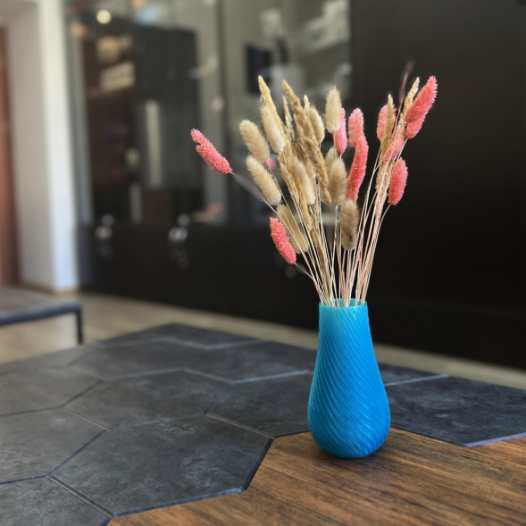 Ваза для сухоцветов HatRom Spiral, голубой в Тамбове