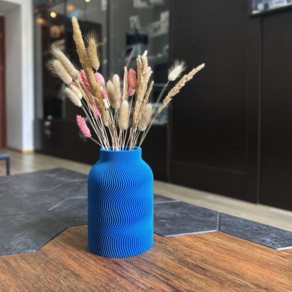 Ваза для сухоцветов HatRom Wave, синий в Тамбове