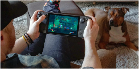 Игровая приставка Valve Steam Deck 64 ГБ SSD, черный в Тамбове